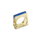 Dreaming Mood gold plated ring with blue enamel-
