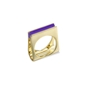 Dreaming Mood gold plated ring with purple enamel-