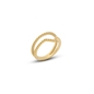 Vivid Symmetries double-band gold plated ring-