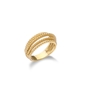 Vivid Symmetries bulky gold plated ring-