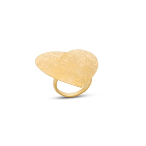 Hearts’ Symphony gold plated ring with heart motif-
