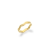 Wavy Flair thin gold plated wavy ring