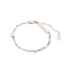 The Chain Addiction silvery chain bracelet with pearls