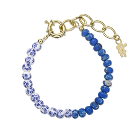 Dreaming Mood chain bracelet with ceramic beads and natural stones-