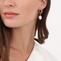 The Chain Addiction small hoops with pearls -