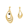 Treasure Lust mismatched gold plated earrings green pearl and shell