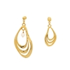 Treasure Lust mismatched gold plated earrings white pearl and shell