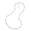 The Chain Addiction silvery chain necklace with pearls