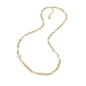 The Chain Addiction short chain gold plated necklace with two pearls-