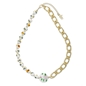 Dreaming Mood short necklace with ceramic beads and acrylic stone-