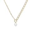 The Chain Addiction gold plated chain necklace with pearl