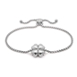 Heart4Heart Silver Plated Adjustable Bracelet-
