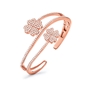 Heart4Heart Rose Gold Plated Cuff Bracelet-