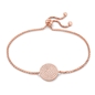 Discus Rose Gold Plated Adjustable Bracelet-