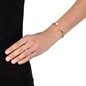 Acro Balance Rhodium Plated Cuff Bracelet-