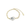 Graffiti Hue gold plated chain blacelet with white stones