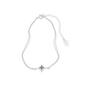 Astro glow silver double chain bracelet with star and blue stones-