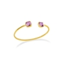 Good Vibes bangle with purple square stones-