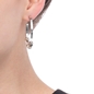 Love Memo Silver Plated Medium Hoop Earrings-