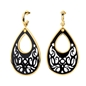 Desire Drops Black Acrylic Medium Earrings-