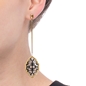 Desire Drops Yellow Gold Plated Long Earrings-