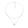 Fashionably Silver Stories Rhodium Plated Short Necklace