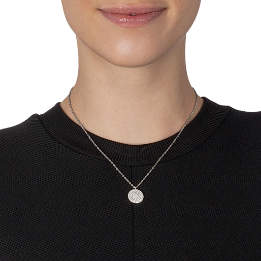 Discus Silver 925 Short Necklace-