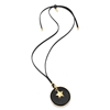 Style Stories Black Leather Cord Long Necklace