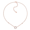 Heart4Heart Mirrors Silver 925 Rose Gold Plated Short Necklace