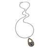 Desire Drops Black Plated Long Necklace