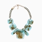 Impress Me green chunky chain necklace-