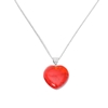 Hearty Candy short silver necklace with red heart