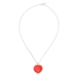 Hearty Candy short silver necklace with red heart-