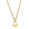 Good Vibes short gold plated chain necklace ivory stone