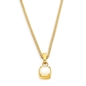 Good Vibes short gold plated chain necklace ivory stone-