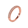 Fashionably Silver Essentials Silver 925 Rose Gold Plated Band Ring