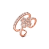 Miss Heart4Heart Rose Gold Plated Double Ring
