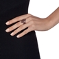 Heart4Heart Black Flash Plated Ring-