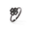 Miss Heart4Heart Black Flash Plated Chevalier Ring