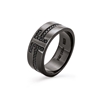 My FF Black Flash Plated Wide Band Ring