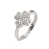 Heart4Heart Silver 925 Rhodium Plated Ring