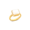 Good Vibes gold plated ring with ivory stone