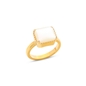 Good Vibes gold plated ring with ivory stone-