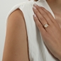 Good Vibes δαχτυλίδι επιχρυσωμένο με ιβουάρ πέτρα-