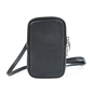 Mini Discoveries black leather phone case-