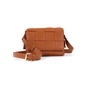 Weave It brown braided crossbody bag-