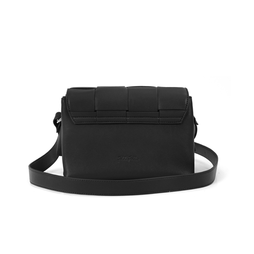 Weave It black braided crossbody bag-