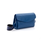 Metropolitan Fab μεσαία μπλε δερμάτινη crossbody τσάντα-