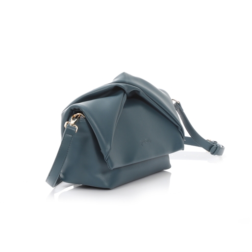 Origami Hint small dark blue crossbody bag with lid-