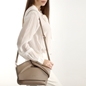 Origami Hint small gray crossbody bag with lid-